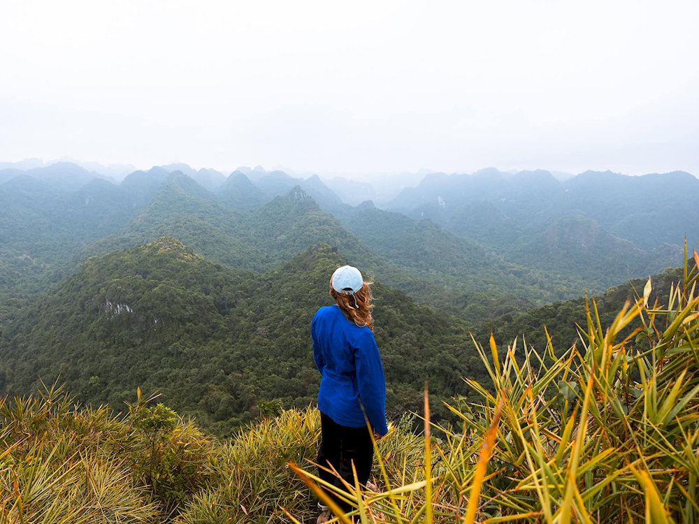 Enjoy the panoramic view from Ngu Lam Peak